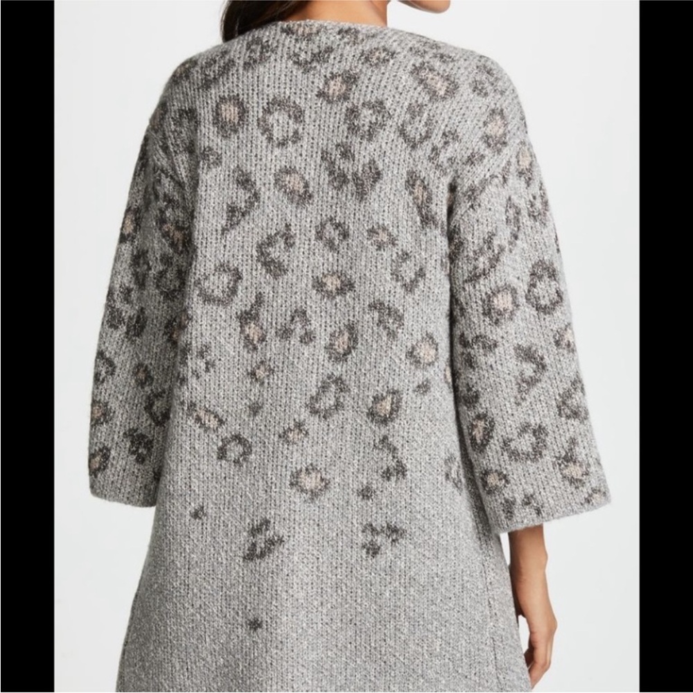 Anthropologie- Cupcakes & Cashmere Gray Leopard Knit Sweater - Picture 8 of 8